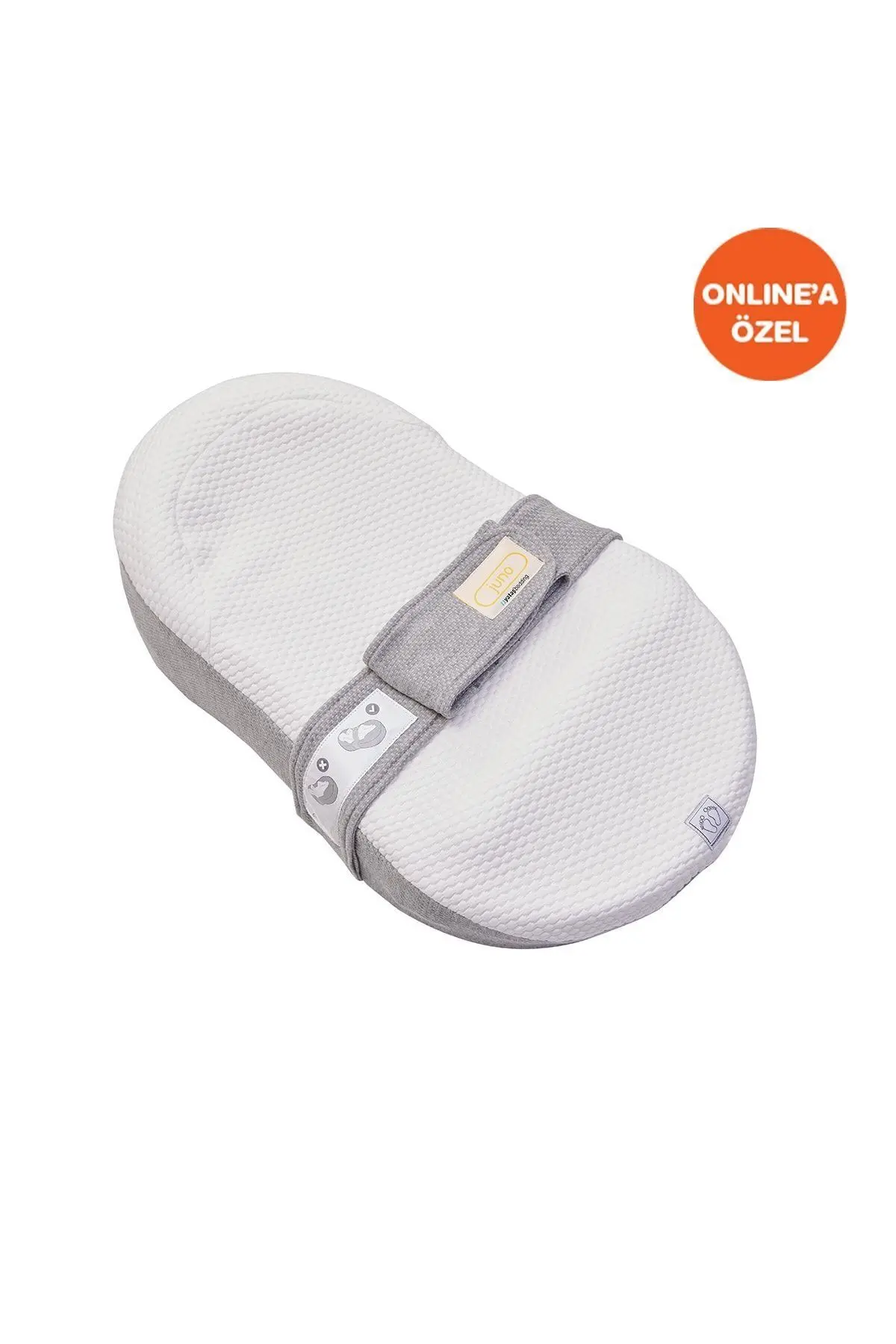 Unisex Bebek Beyaz-Gri Yatak Juno®