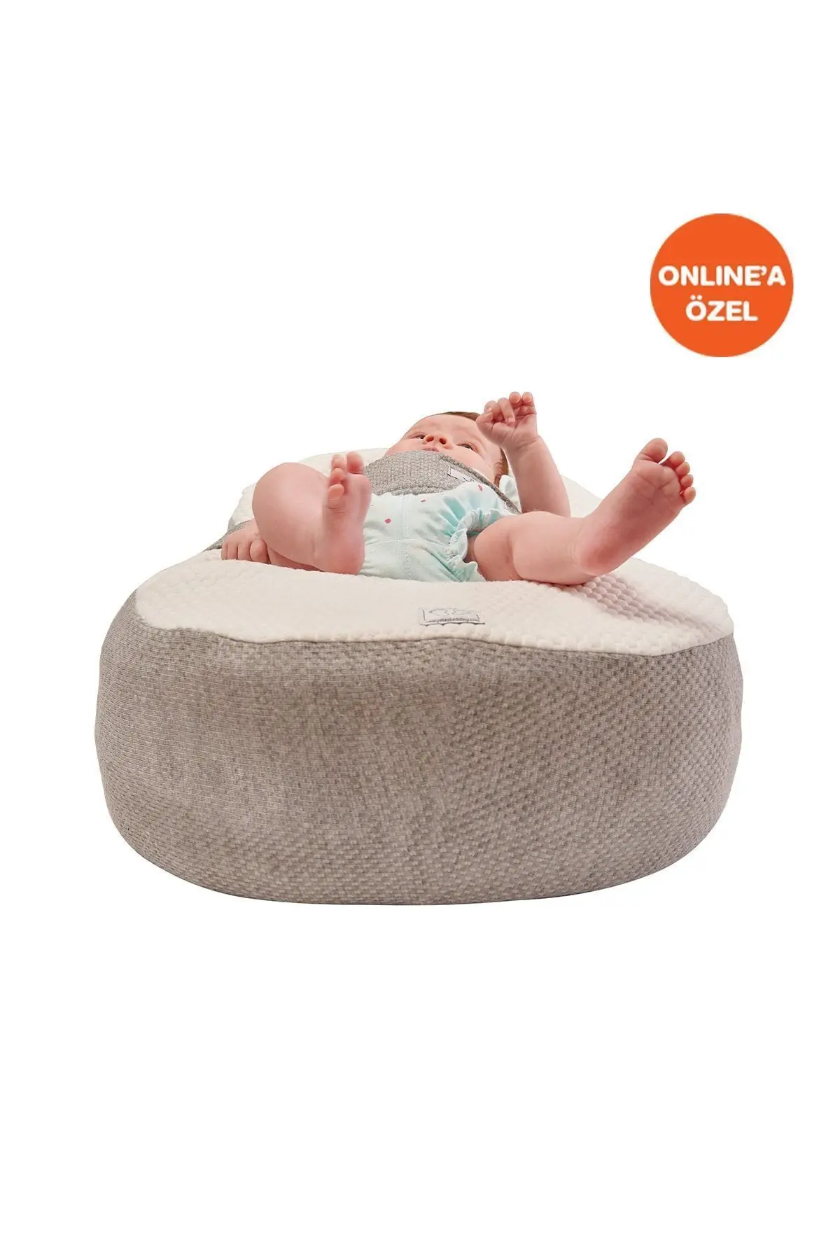 Unisex Bebek Beyaz-Gri Yatak Juno®