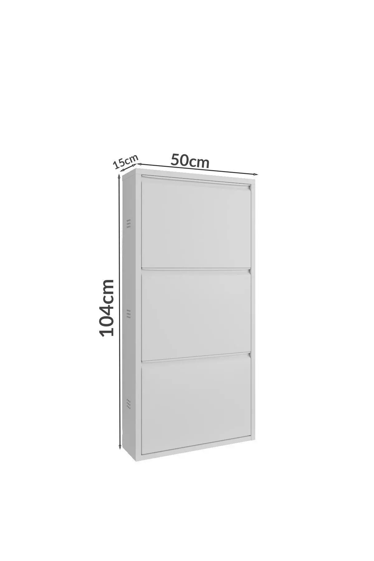 Üçlü Metal Ayakkabılık Antrasit