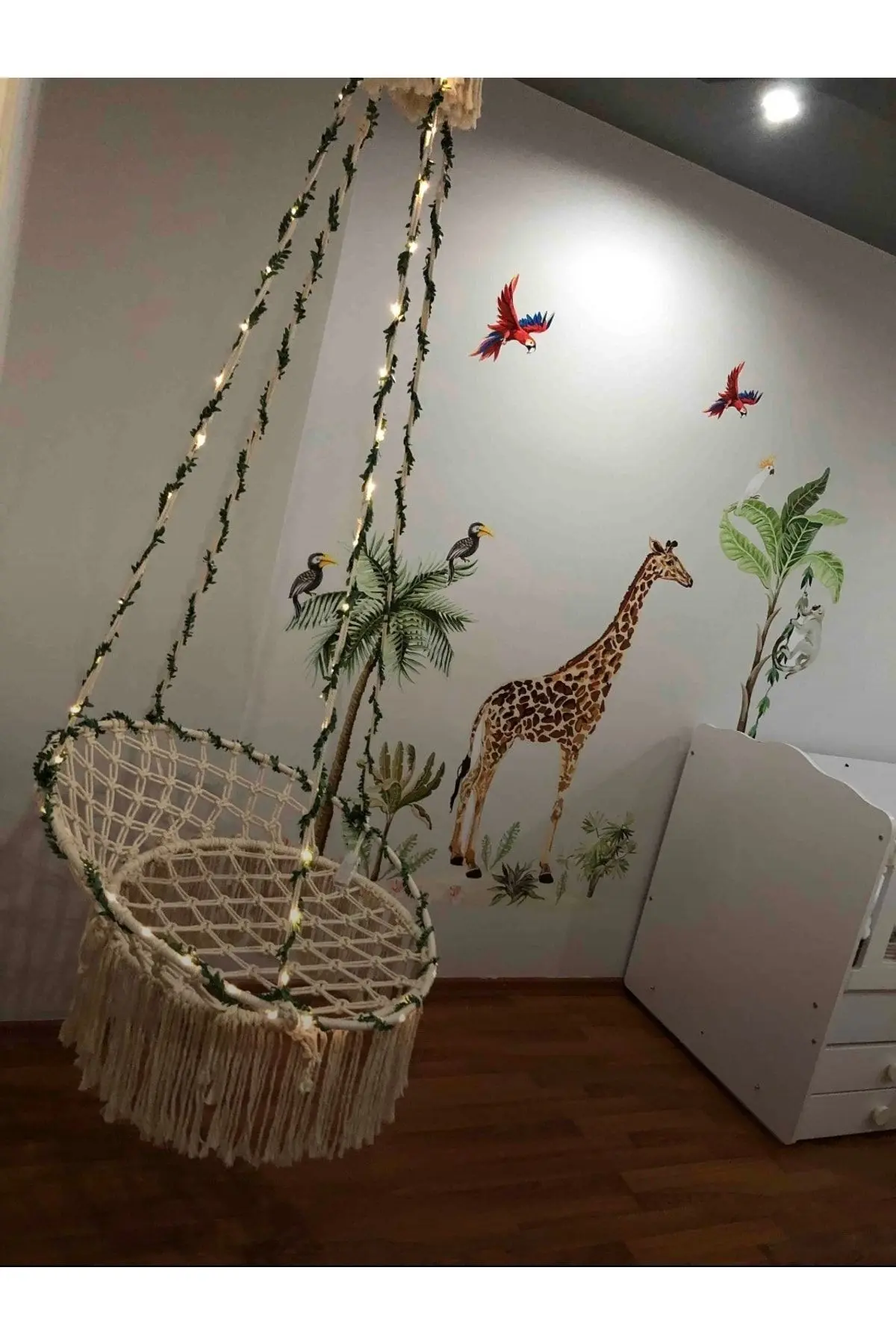 Makrome Özel Örgü Salıncak Hamak Pamuk İp 60 X 80