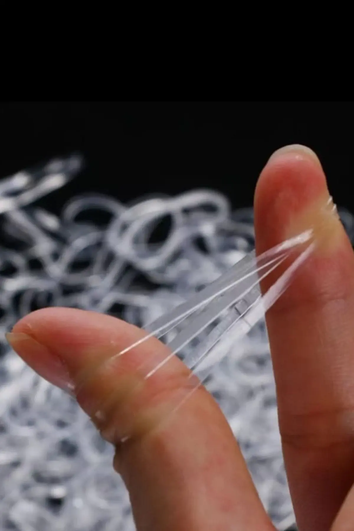 1000'li Beyaz Şeffaf Perma Saç Lastiği Örgü Tokası