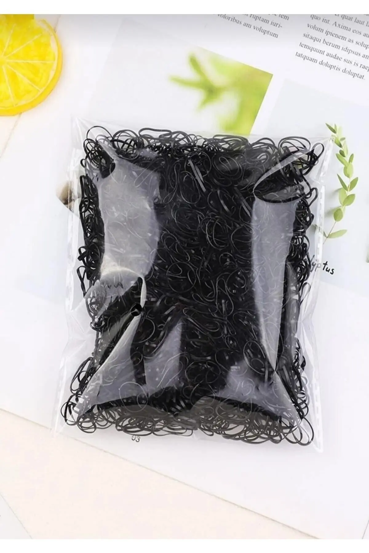 1000 Adet Siyah Saç Örgü Lastiği