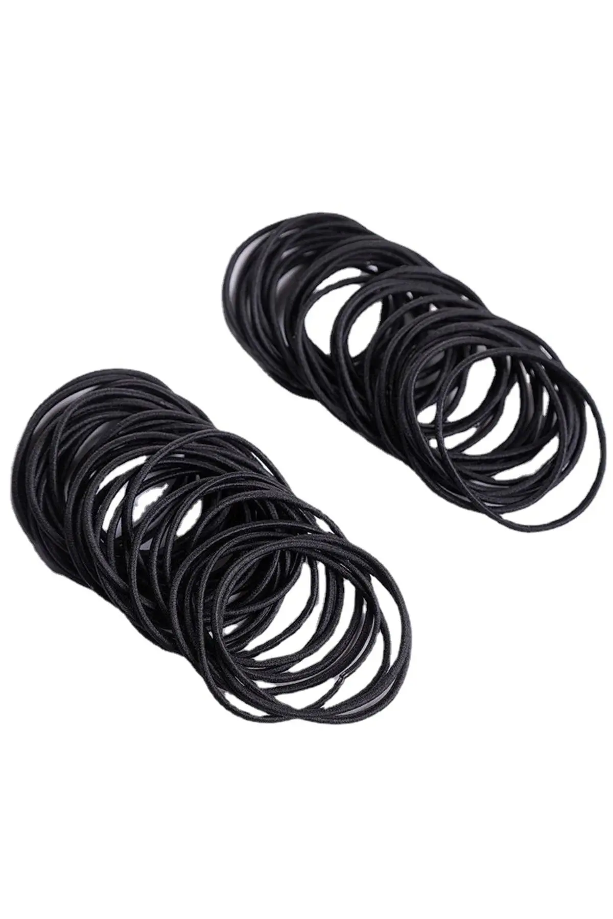20 Adet Kadın Siyah Ince Lastik Toka