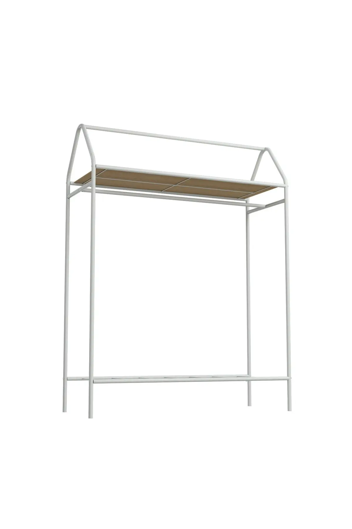 Home Hanger Beyaz Konfeksiyon Askısı Raflı Butik Askı Konsept Askılık