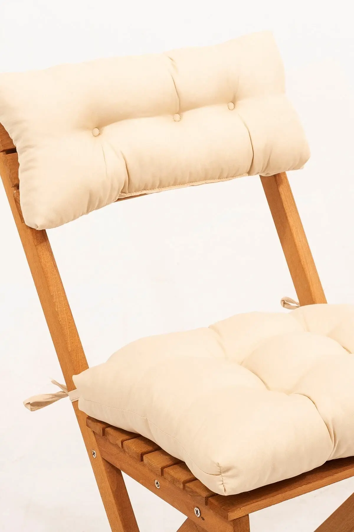 Sırt Ve Oturak Minderli Balkon Bahçe Mutfak 3'lü Bistro Set Katlanır Masa-sandalye 50x50 Masalı
