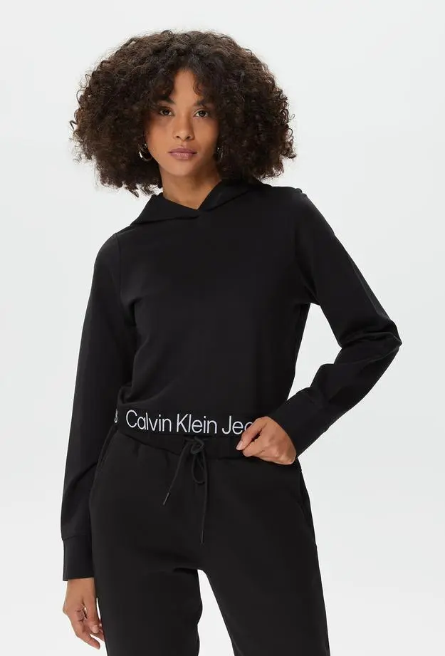 Calvin Klein Tape Milano Siyah Kadın Sweatshirt