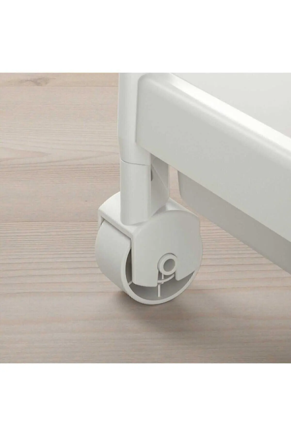 Vesken Tekerlekli Raf Ünitesi 3 Katlı Beyaz Banyo Rafı Mutfak Rafı Servis Sehpası Organizer