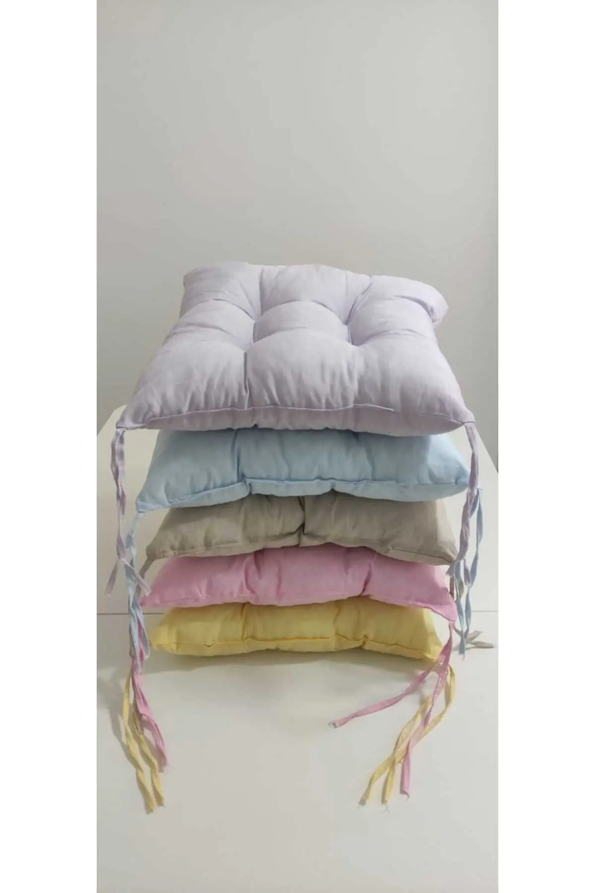 Kare Lila Sandalye Minderi 40 X 40 Cm | Bahçe Balkon Minderi | Minder | Elyaf Dolgu