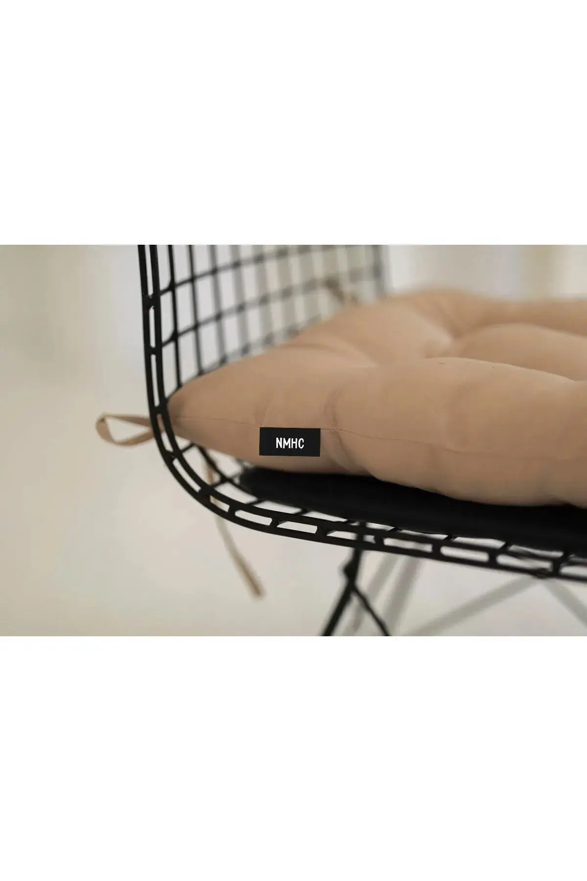 Kare Bej Sandalye Minderi 40 X 40 Cm | Bahçe Balkon Minderi | Minder | Elyaf Dolgulu