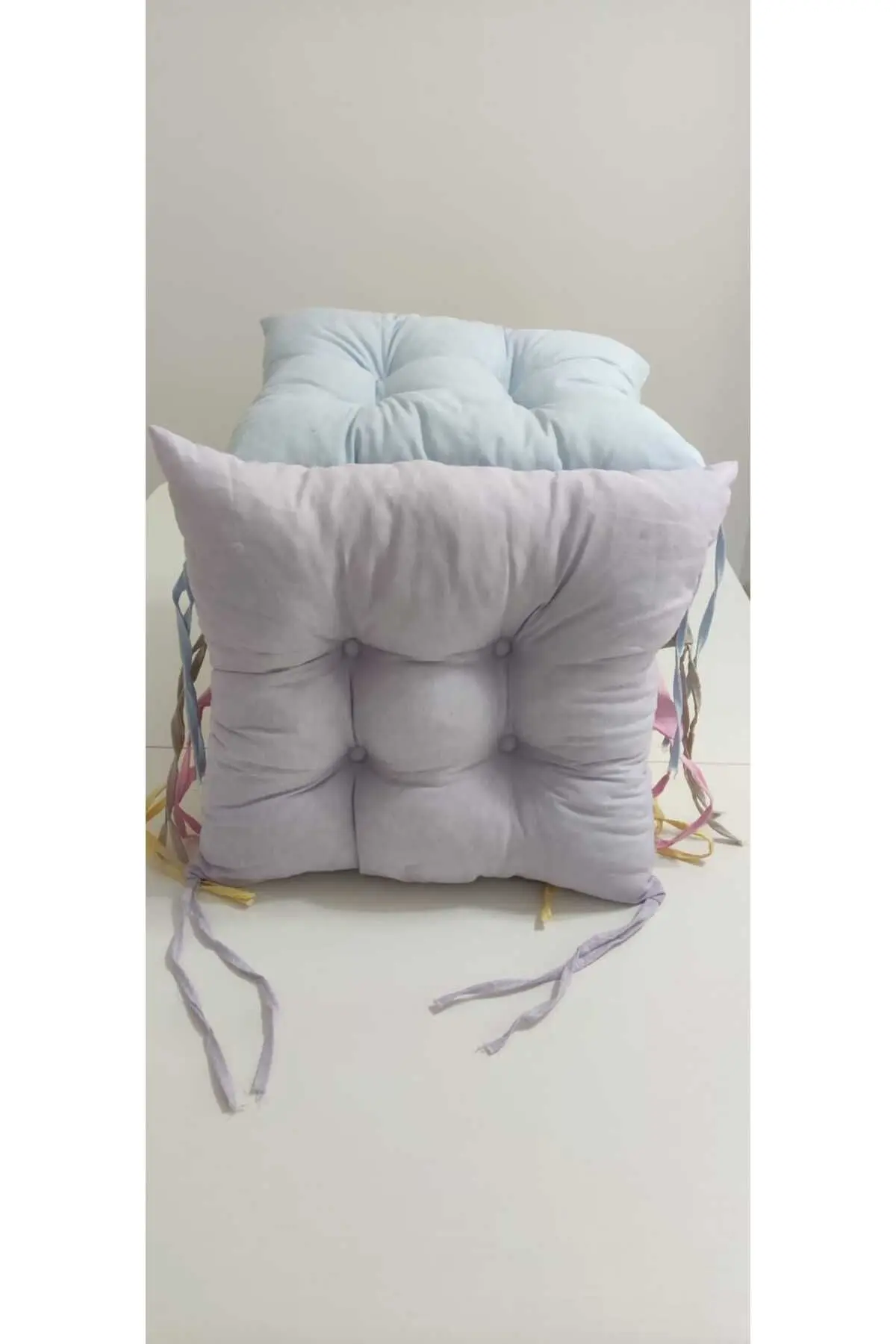 Kare Lila Sandalye Minderi 40 X 40 Cm | Bahçe Balkon Minderi | Minder | Elyaf Dolgu