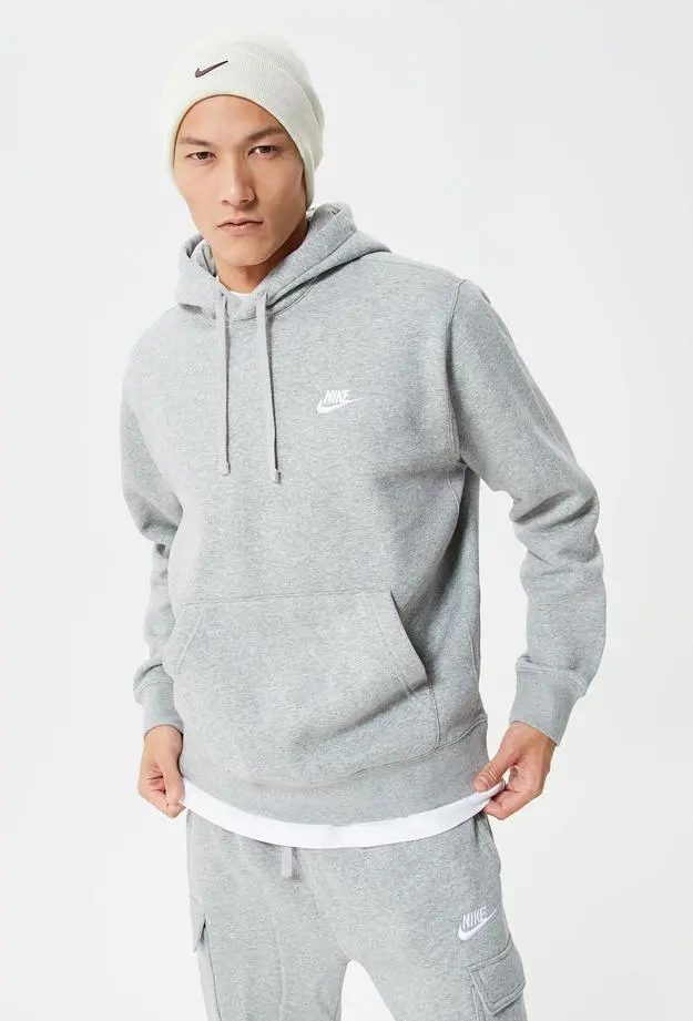 Nike Sportswear Club Fleece Erkek Gri Sweatshirt