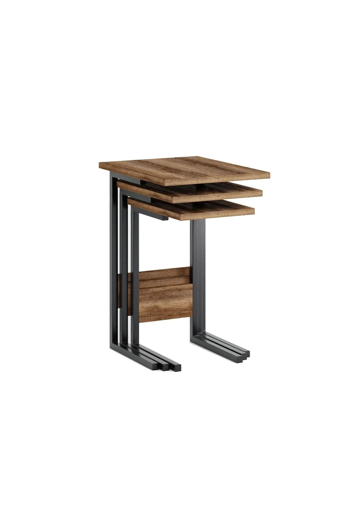 Zg3 Zigon Sehpa, Üçlü,ceviz