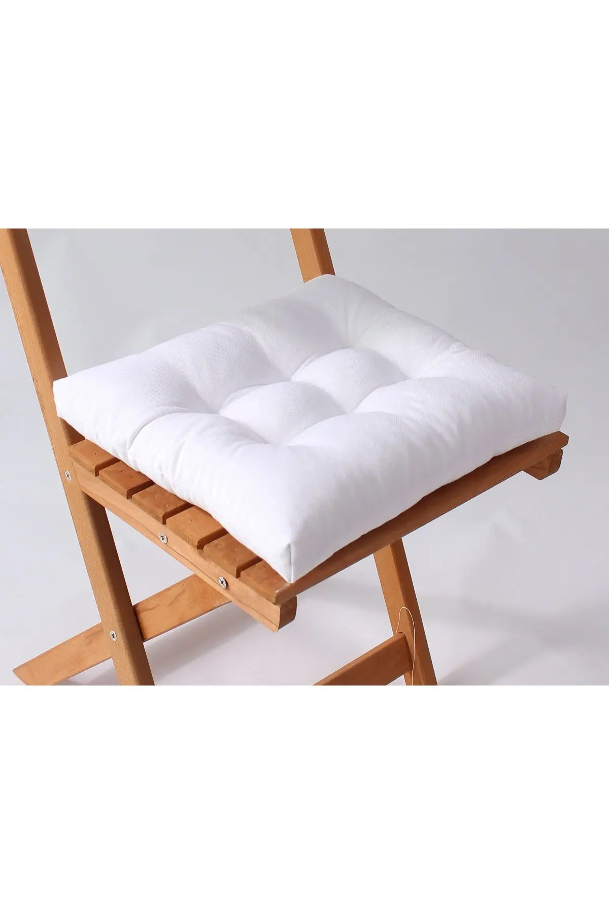 Lüx Bistro Mutfak Bahçe Sandalye Minderi Sırtlıklı Beyaz (MİNDER VE SIRT MİNDERİ)