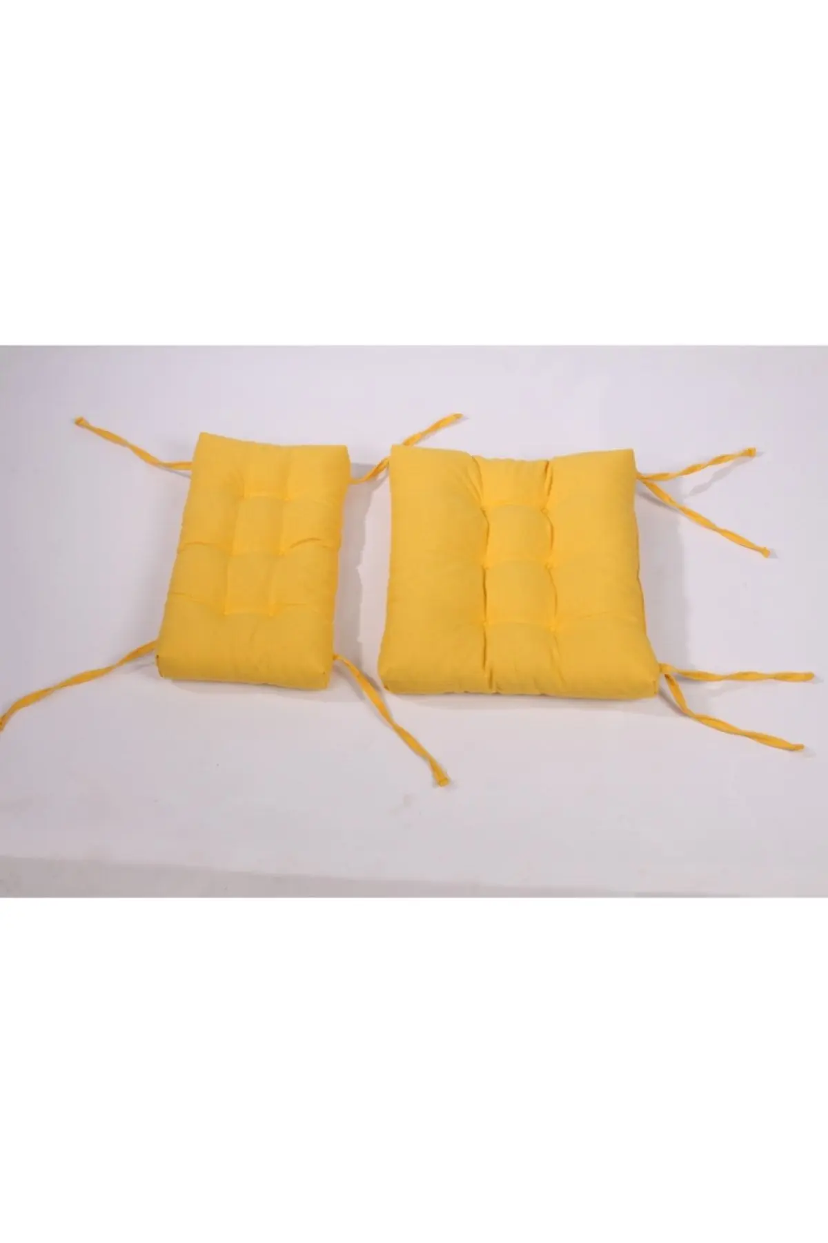 Lüx Bistro Mutfak Bahçe Sandalye Minderi Sırtlıklı Sarı (MİNDER VE SIRT MİNDERİ)