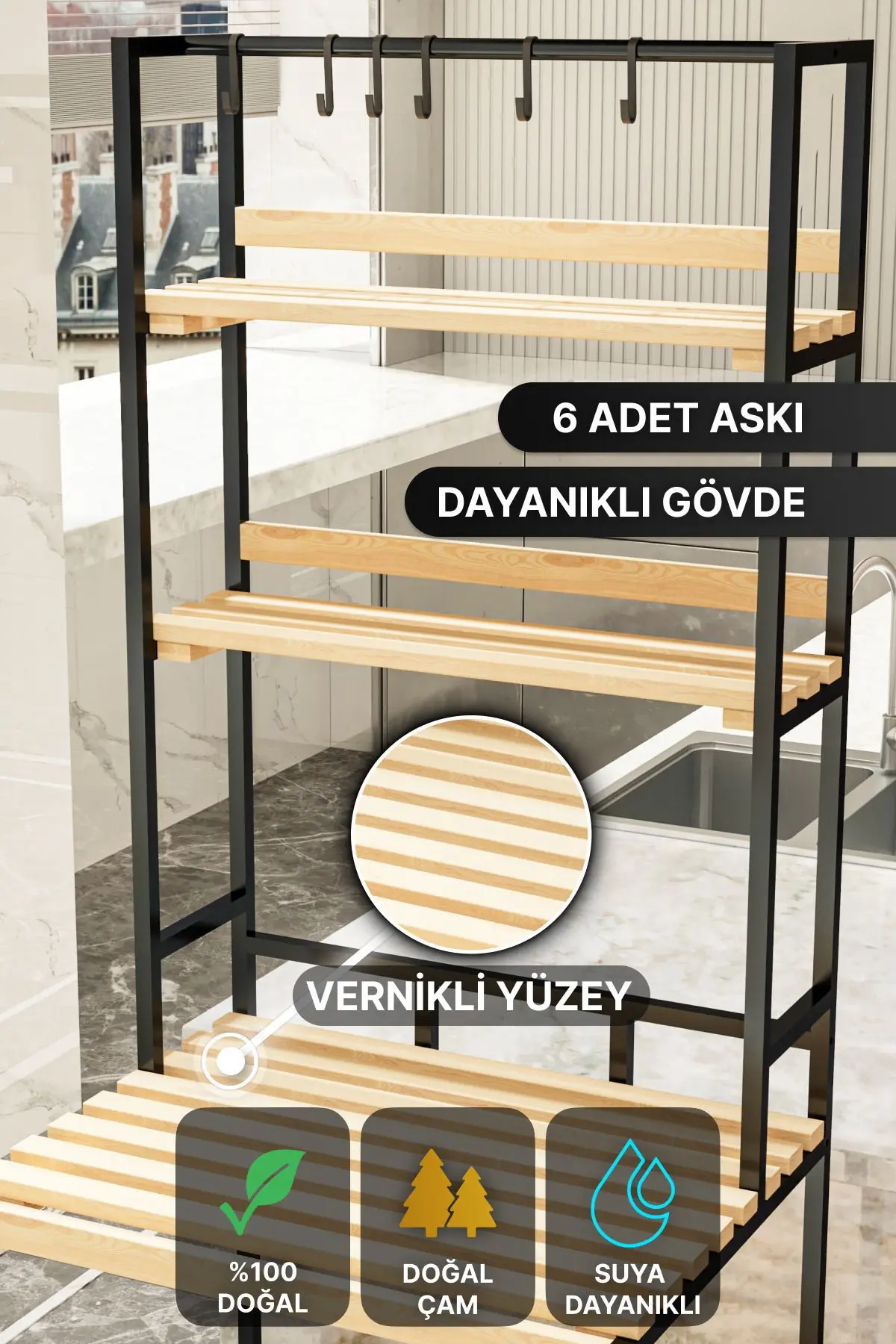 Çok Amaçlı Dolap Mutfak Bangosu Mikrodalga Fırın Rafı Sofra Servis Sunum Düzenleyici Organizer