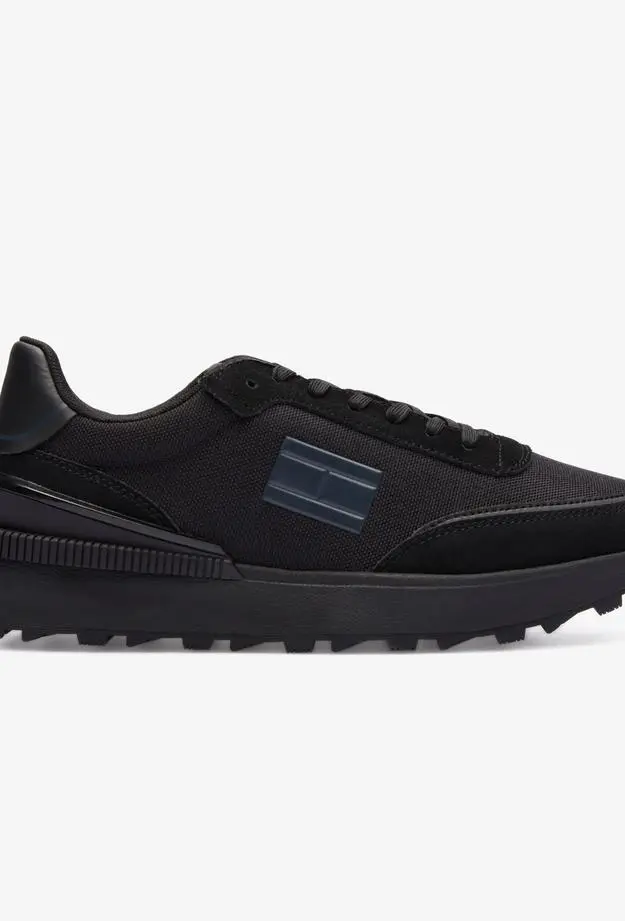 Tommy Jeans Technical Runner Erkek Siyah Spor Ayakkabı