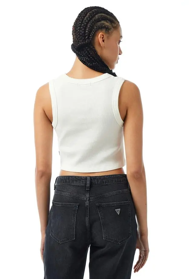 Vans Drew Rib Tank Kadın Beyaz T-Shirt