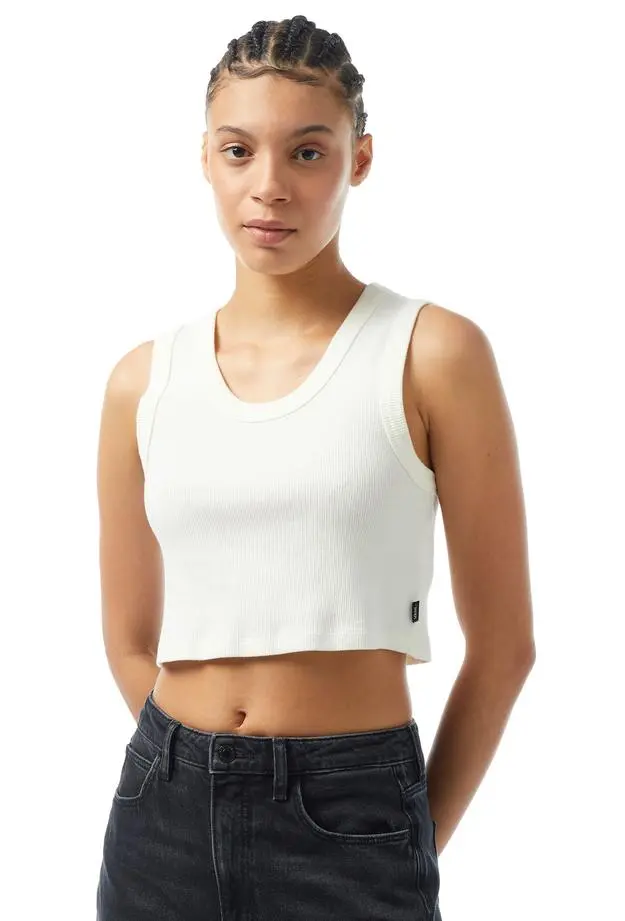 Vans Drew Rib Tank Kadın Beyaz T-Shirt