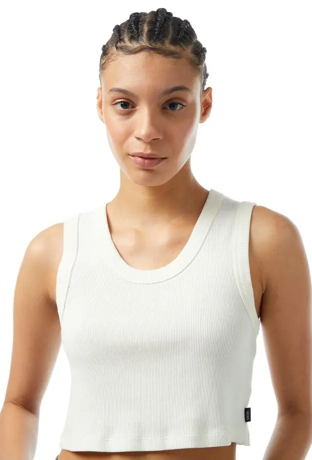 Vans Drew Rib Tank Kadın Beyaz T-Shirt