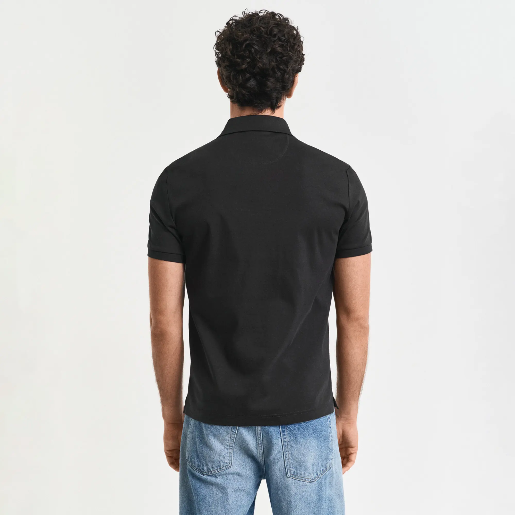 GANT Erkek Siyah Slim Fit Polo
