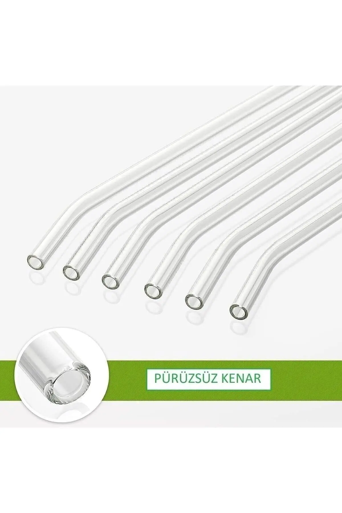 12'li Cam Pipet Ve 2 Adet Temizleme Fırçası Seti 1. Kalite / 9 Mm