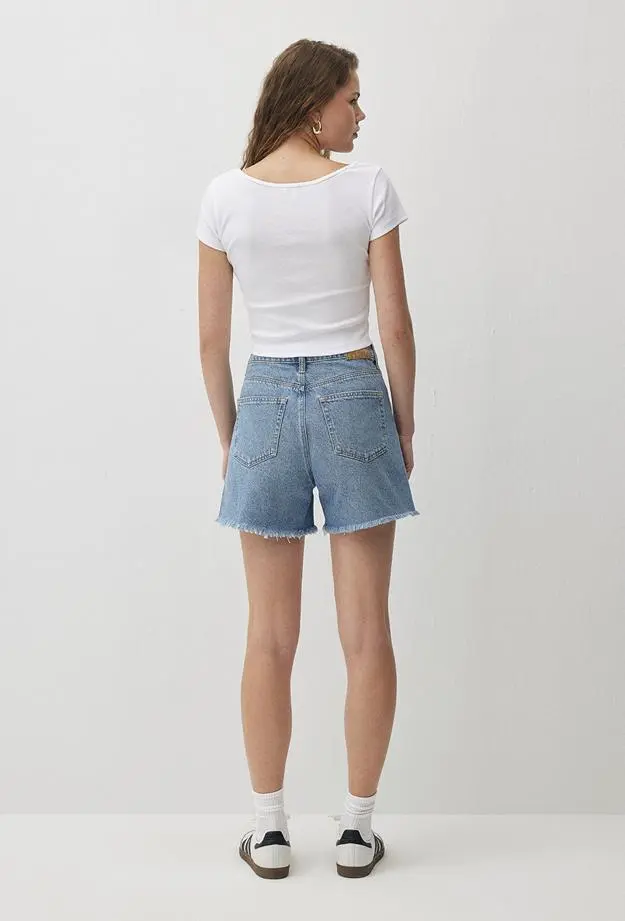 Mavi Millie 90lar Koyu Mavi Jean Şort 1458987073