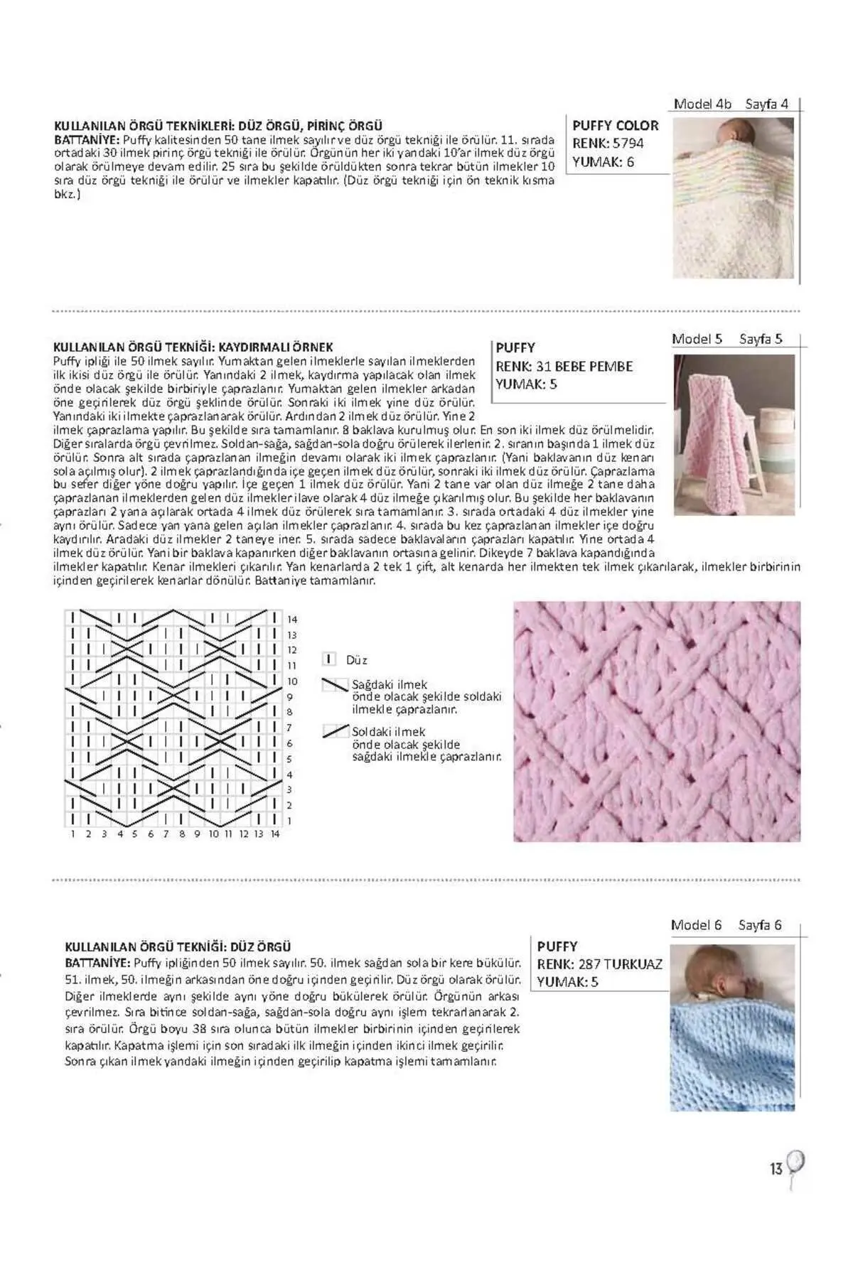 El Örgü Ipliği Puffy 5'li Paket - 340 Pudra Pembe - 100 Gr. 9 Mt. Parmak Örgü Ipi