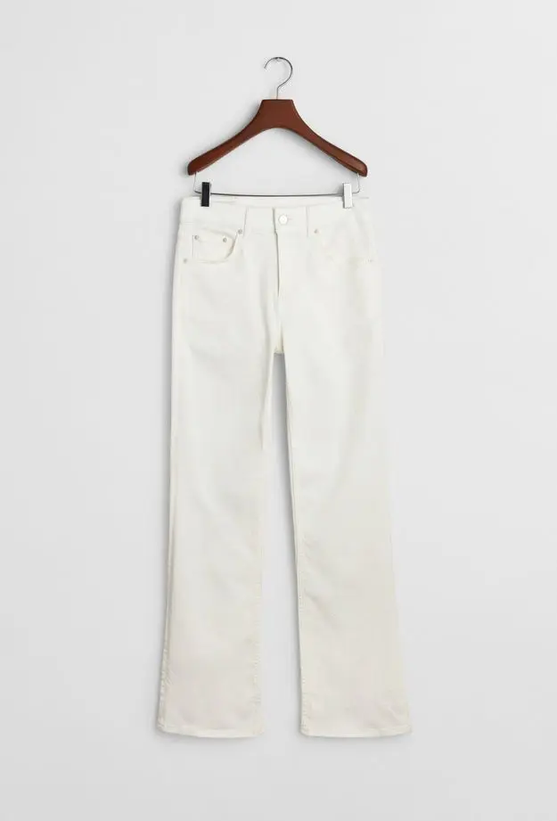 GANT Kadın Krem Slim Fit Pantolon