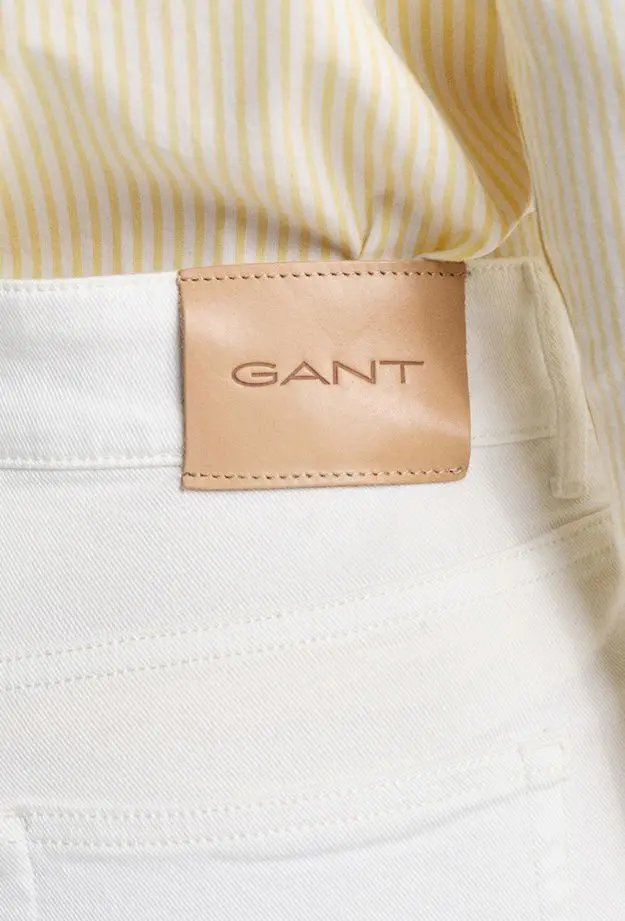 GANT Kadın Krem Slim Fit Pantolon
