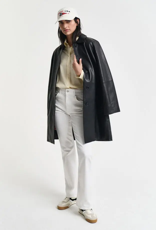 GANT Kadın Krem Slim Fit Pantolon