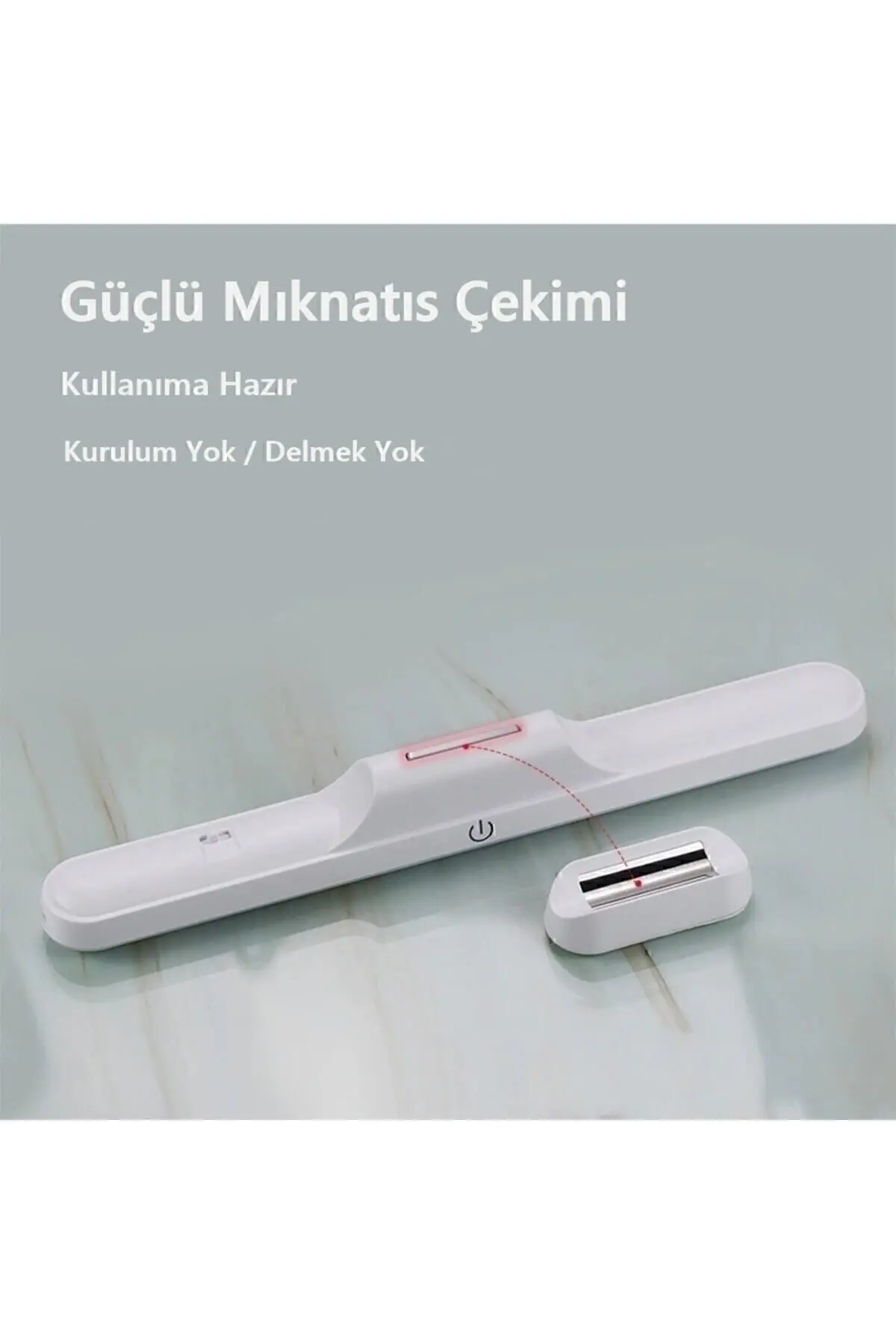 Ct-5249 Şarjlı Led Işık Usb Şarjlı Kablosuz Mıknatıslı Led Lamba Siyah Kasa 3 Farklı Işık Rengi