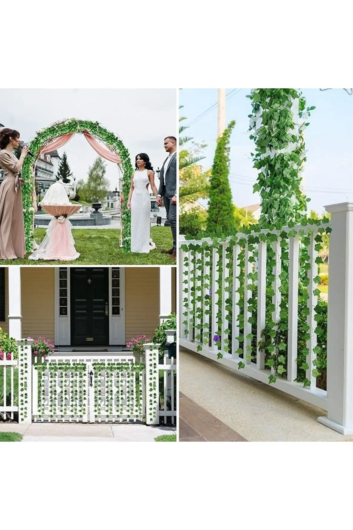 Yeşil Yapraklı Yapay Sarmaşık 230 Cm Ledsiz
