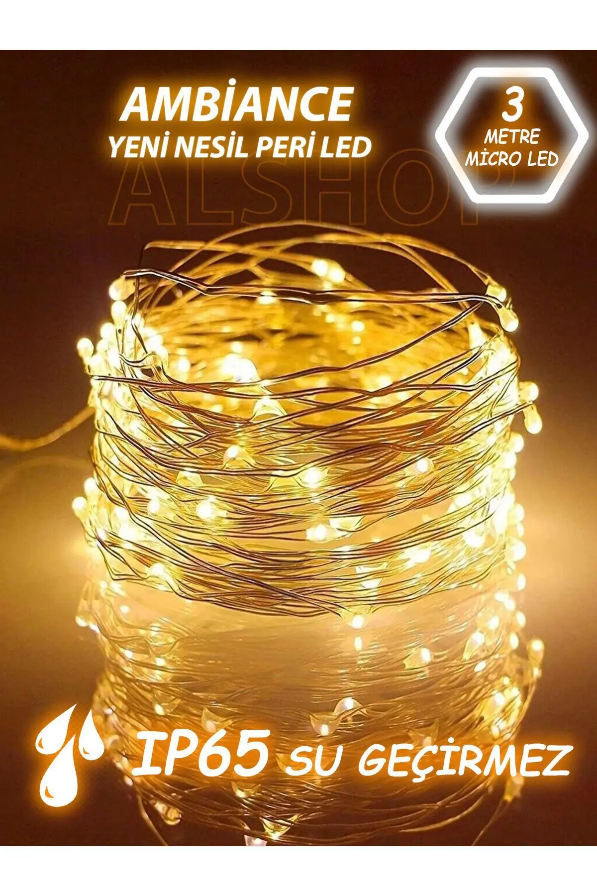 ALSHOP Yeni Nesil 3 Metre 30 Ledli Gün Işığı Peri Led Işık