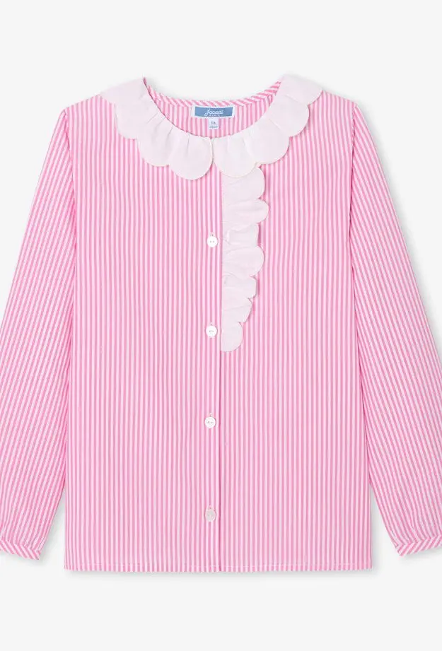 Jacadi Jacadi Paris Kız Çocuk Çizgili Poplin Bluz