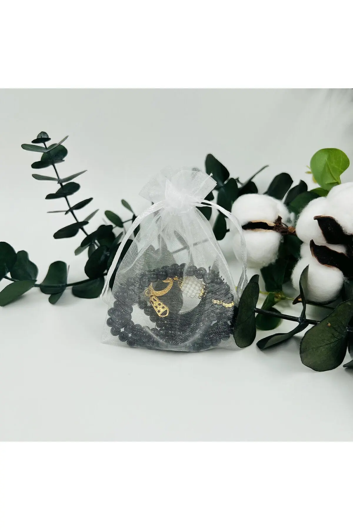 10 Adet Karışık Renk Hediyelik Tül Keseli İnci Tesbih (Mevlid-Hac-Umre-Sünnet)