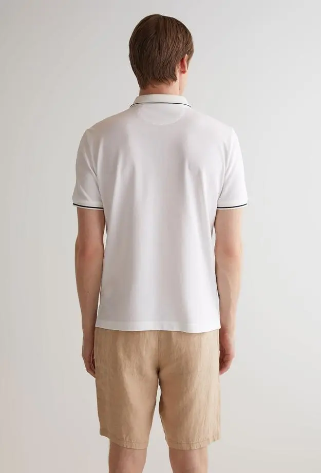 GANT Erkek Beyaz Regular Fit Polo