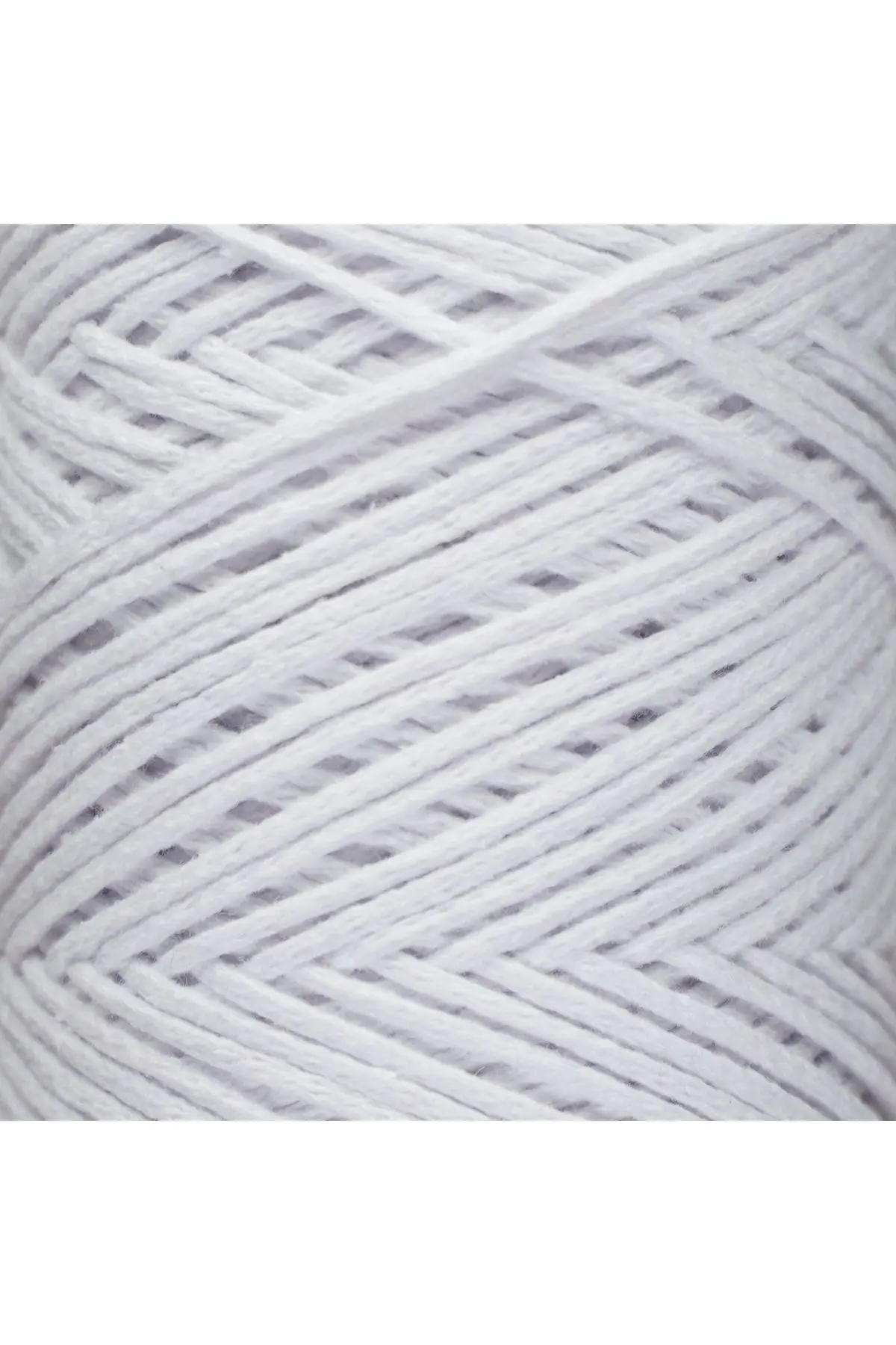 Premium Koton Pamuk Makrome İpi Beyaz 250 gr 185 metre 2mm Cotton Zincir Makrome Çanta İpi Supla İpi
