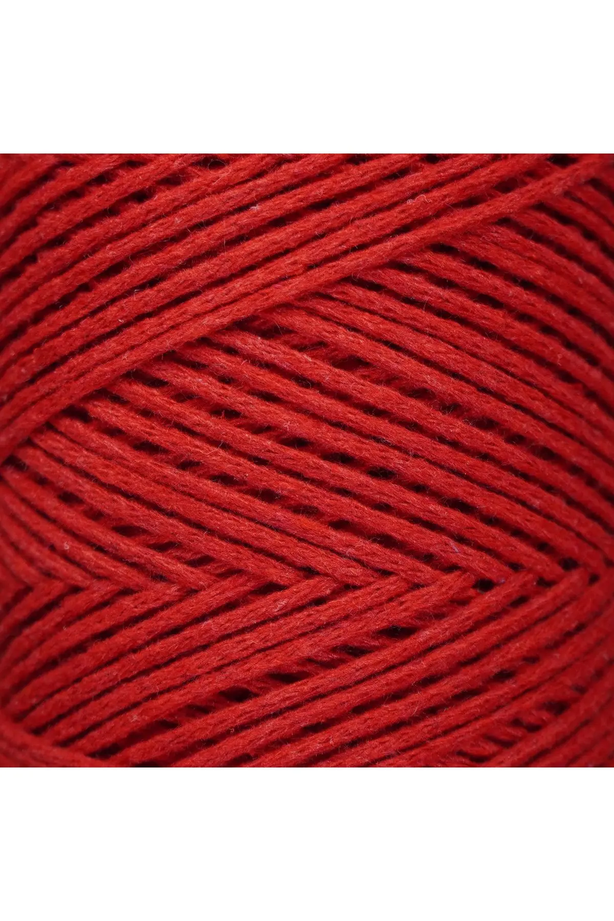 Premium Koton Pamuk Makrome İpi Kırmızı 250 gr 185 metre 2mm Cotton Makrome Çanta İpi Supla İpi