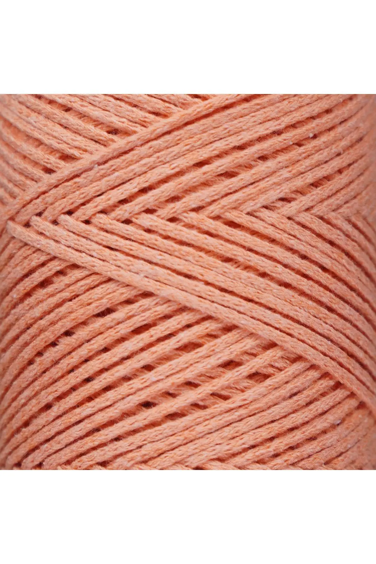 Premium Koton Pamuk Makrome İpi Somon 250 gr 185 metre 2mm Cotton Zincir Makrome Çanta İpi Supla İpi