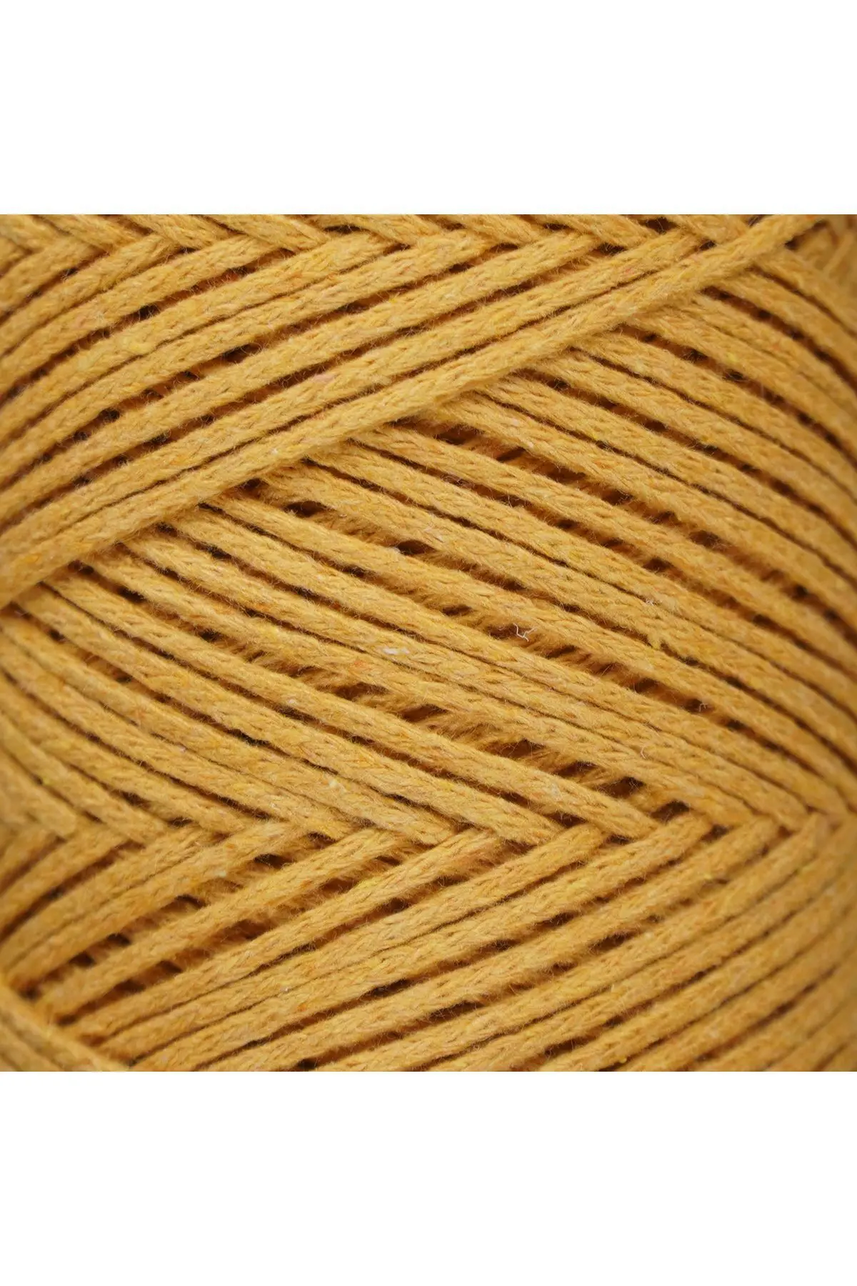 Premium Koton Pamuk Makrome İpi Hardal 250 gr 185 metre 2mm Cotton Makrome Çanta İpi Supla İpi