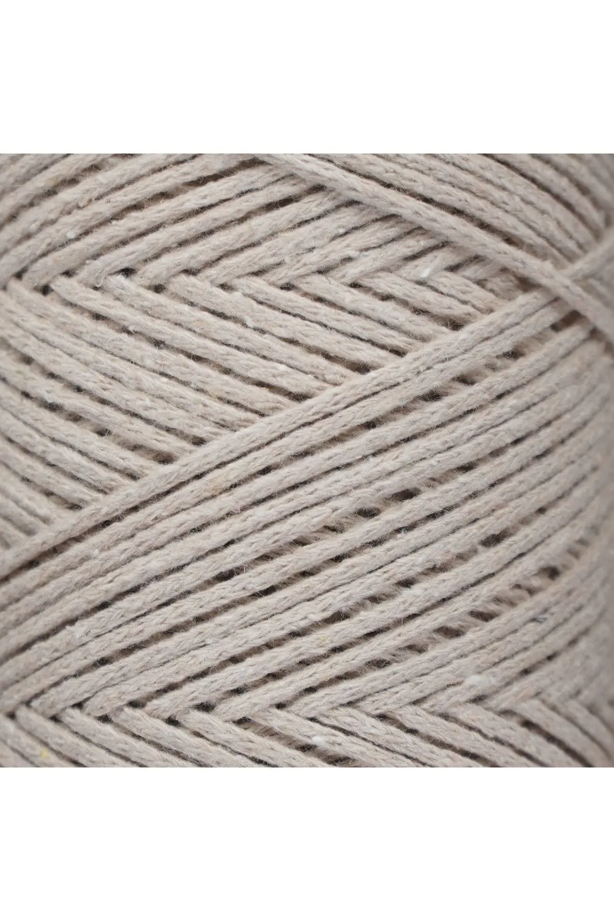 Premium Koton Pamuk Makrome İpi Sütlü Kahve 250 gr 185 metre 2mm Cotton Makrome Çanta İpi Supla İpi