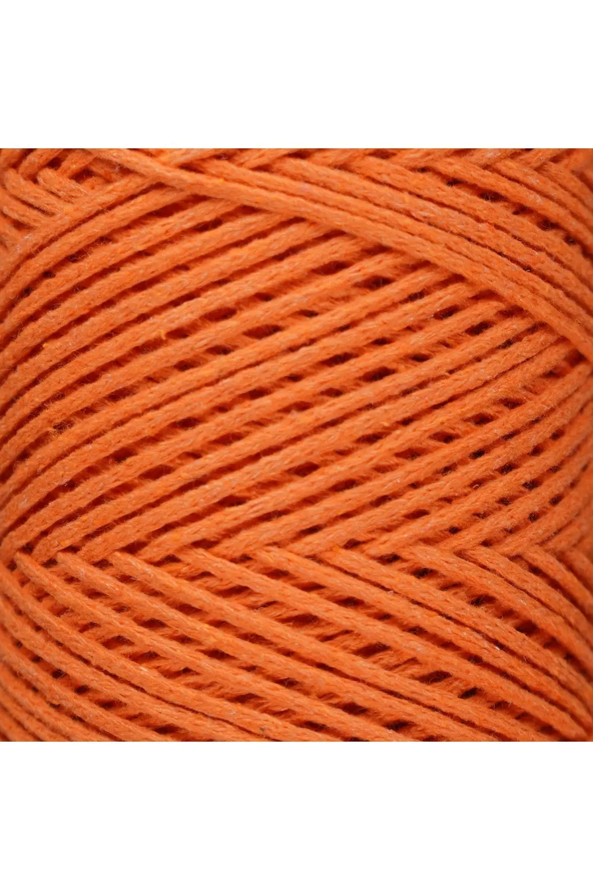Premium Koton Pamuk Makrome İpi Turuncu 250 gr 185 metre 2mm Cotton Zincir Makrome Çanta İpi Supla