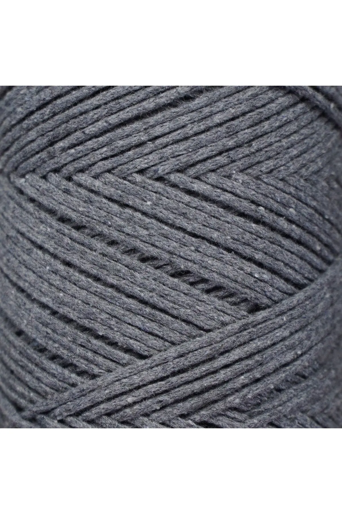 Premium Koton Pamuk Makrome İpi Koyu Gri 250 gr 185 metre 2mm Cotton Makrome Çanta İpi Supla İpi
