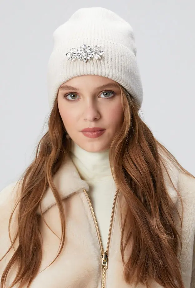 Network Kadın Ekru Yün Karışımlı Bere