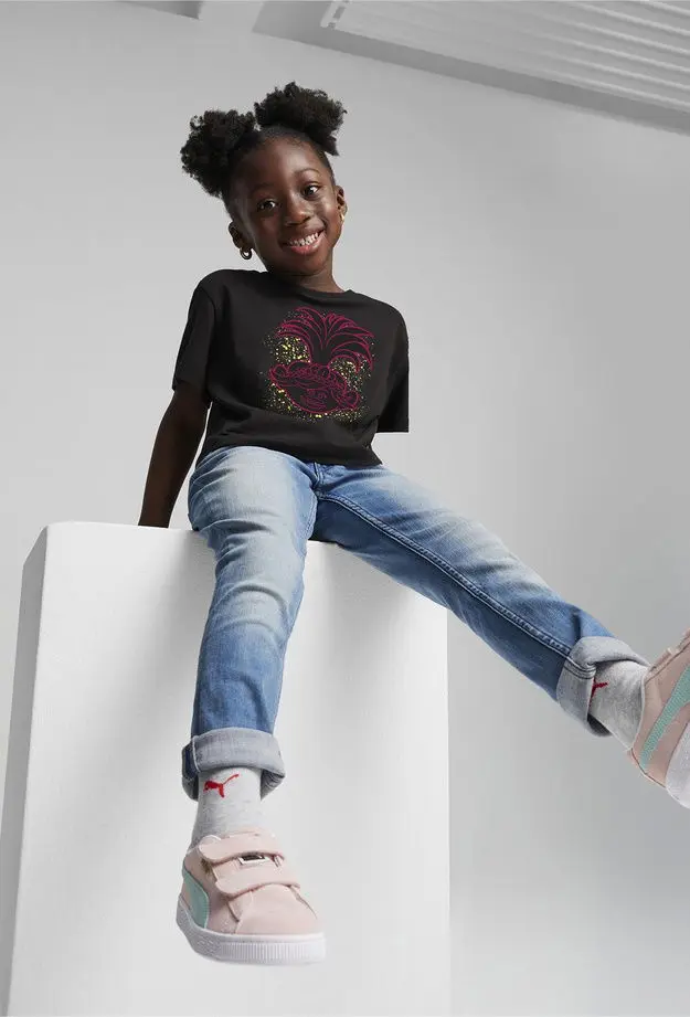 Puma X Trolls Graphic Çocuk Siyah T-Shirt