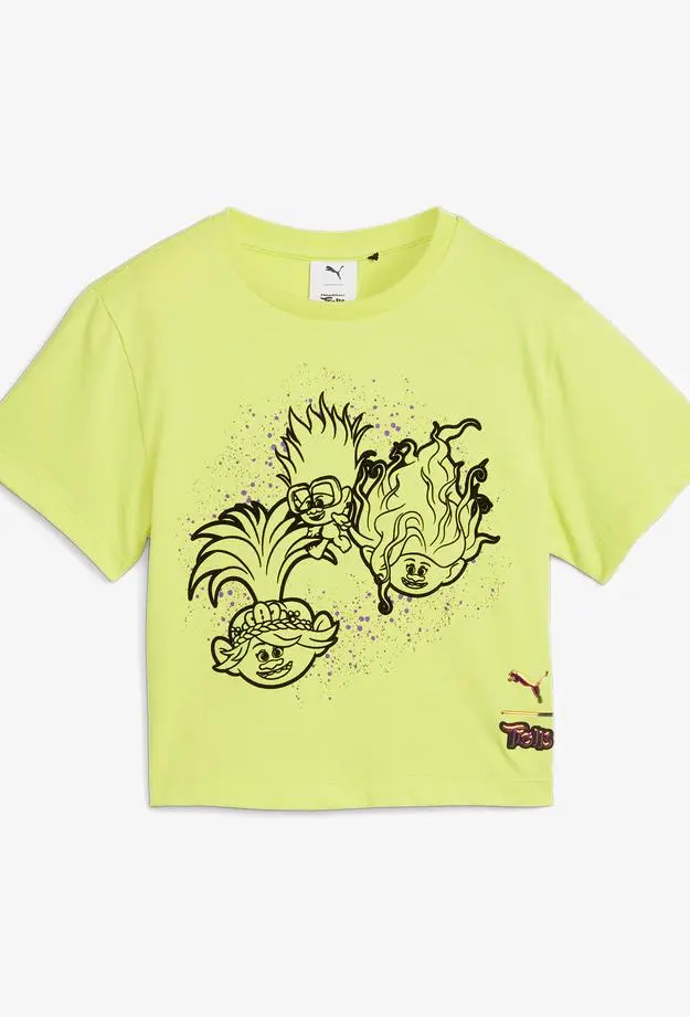 Puma X Trolls Graphic Çocuk Sarı T-Shirt