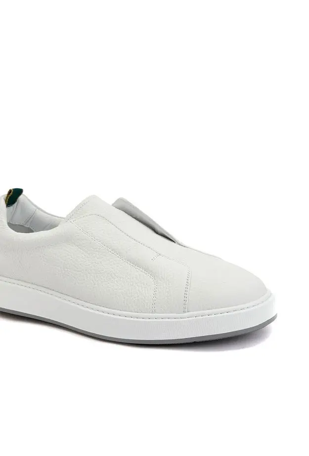 George Hogg Erkek Beyaz Deri Sneaker