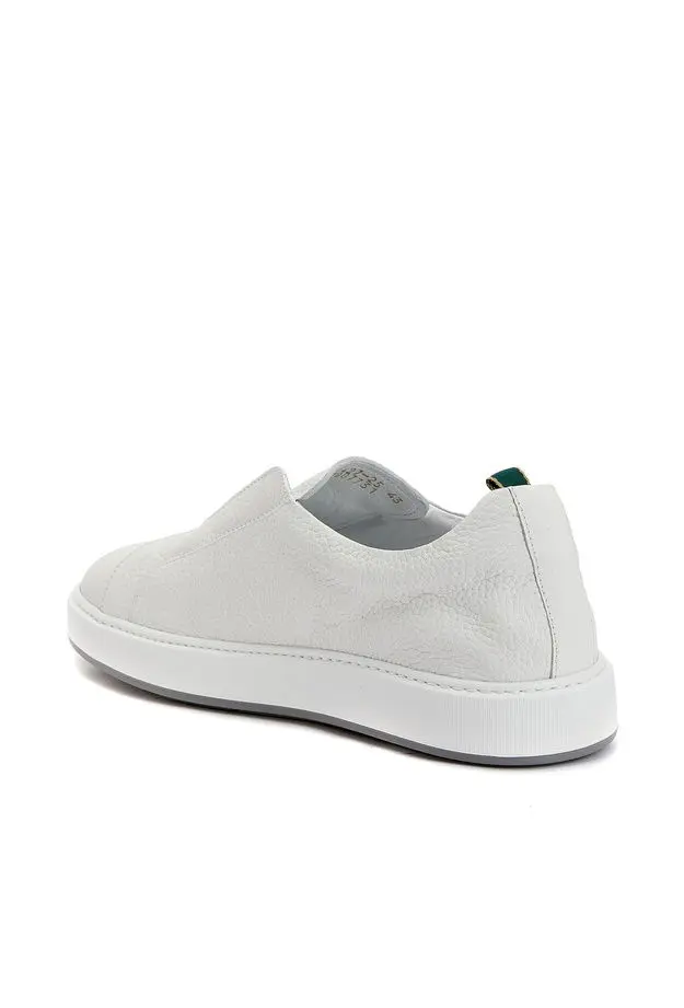 George Hogg Erkek Beyaz Deri Sneaker