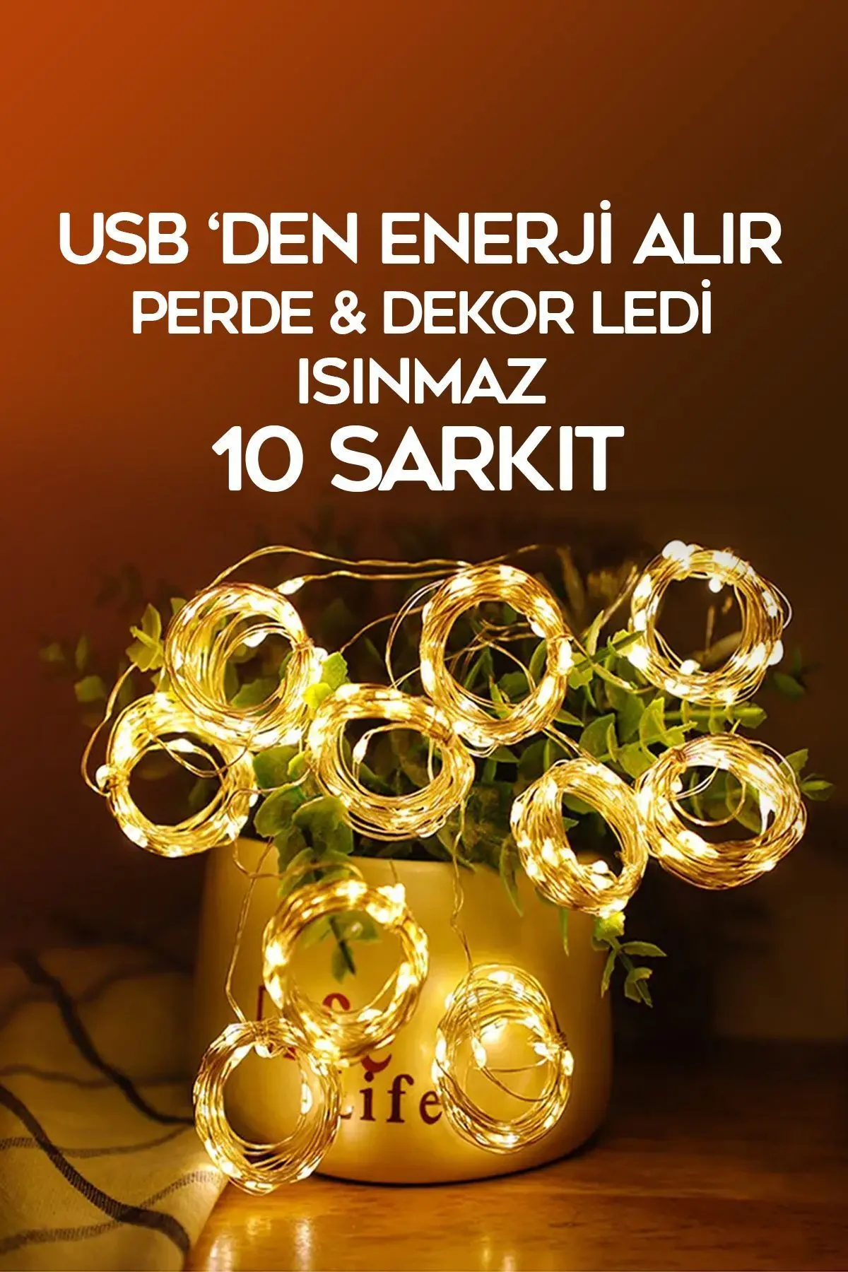 Perde Led 3x3 Metre Kumandalı 8 Mod Ambiyans Ayarlabilir Boy Dekor Mikro Led Işık Perde