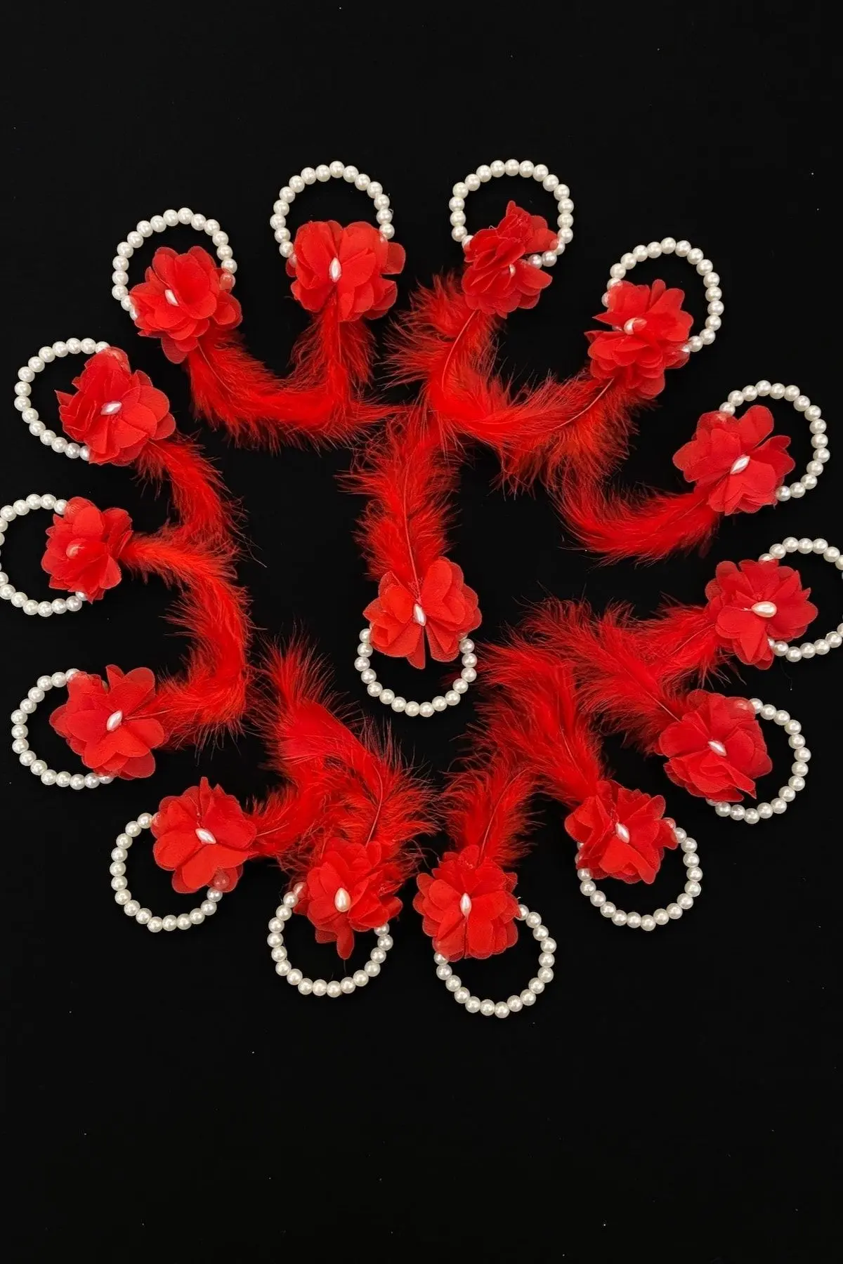 Kırmızı Nedime Bilekliği, Bride To Be, Bekarlığa Veda Partisi, Düğün, Kına Gecesi Bileklik 10 Adet